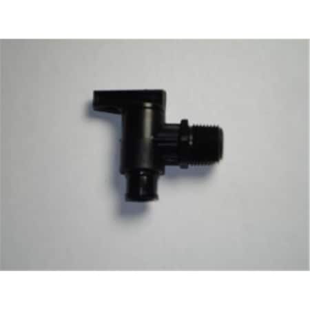 Peterson 0.37 in. Fresh Water Tank Drain Valve Dual Hose P6H-18964BLACK